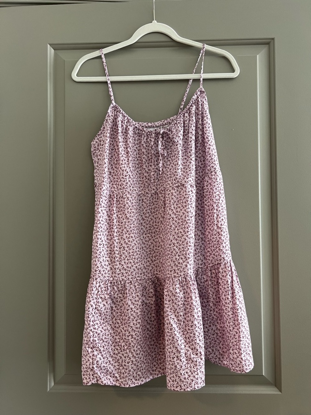 Old Navy Lavender Floral Babydoll Spaghetti-Strap Sundress